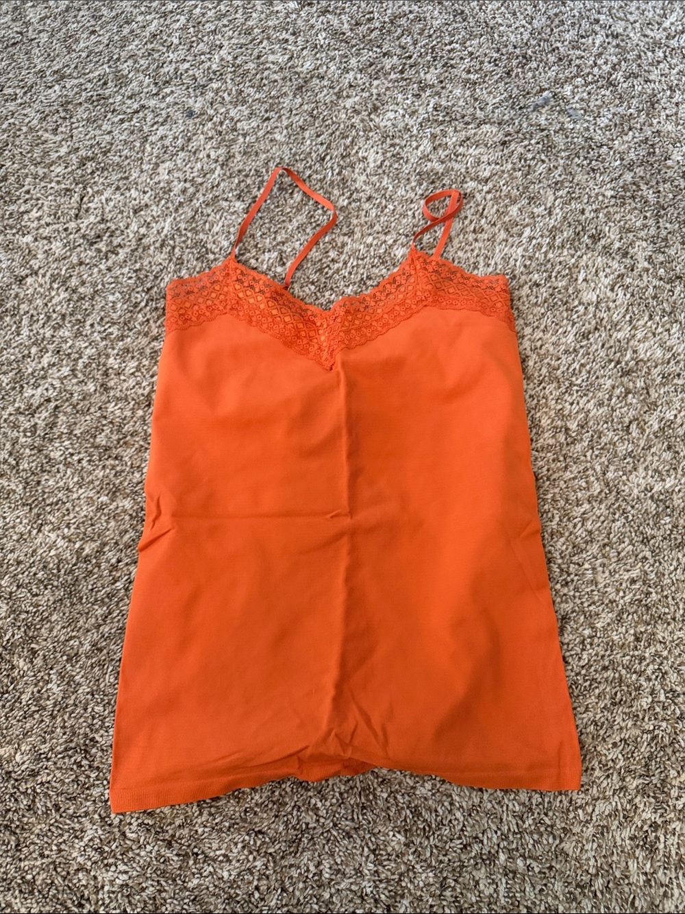 The Limited Orange Lace-Trim Camisole